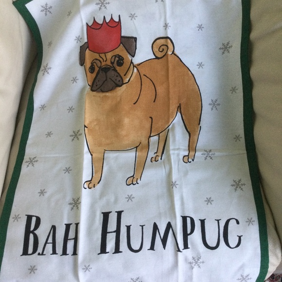 Brand new "Bah HumPug". 100% cotton tea towel - Picture 1 of 6